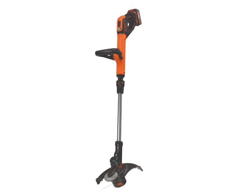 Trimmeris BLACK+DECKER 18 V akumulatora ar auklu, 28 cm pļaušanas platums, 1 x 4,0 Ah akumulators, lādētājs STC1840PC-QW