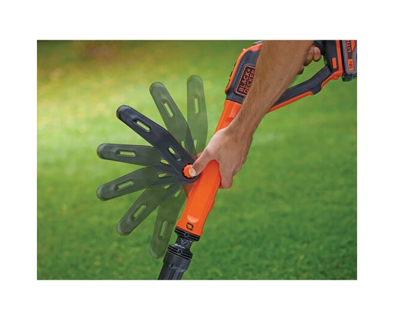 Аккумуляторный триммер BLACK+DECKER 18 В, ширина скашивания 30 см, 1 аккумулятор 4,0 Ач, зарядное устройство STC1840EPC-QW