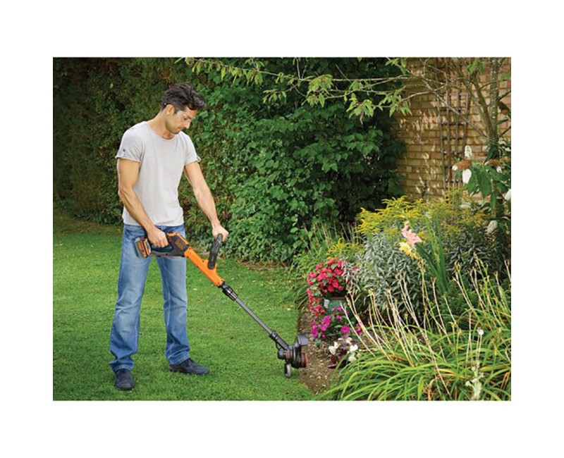 Аккумуляторный триммер BLACK+DECKER 18 В, ширина скашивания 30 см, 1 аккумулятор 4,0 Ач, зарядное устройство STC1840EPC-QW