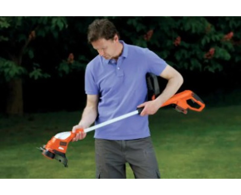 Триммер BLACK+DECKER 18 В, ширина скашивания 23 см, 1 аккумулятор 2,0 Ач, зарядное устройство GLC1823L20-QW