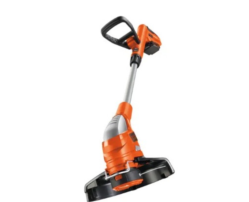 Триммер BLACK+DECKER 18 В, ширина скашивания 23 см, 1 аккумулятор 2,0 Ач, зарядное устройство GLC1823L20-QW