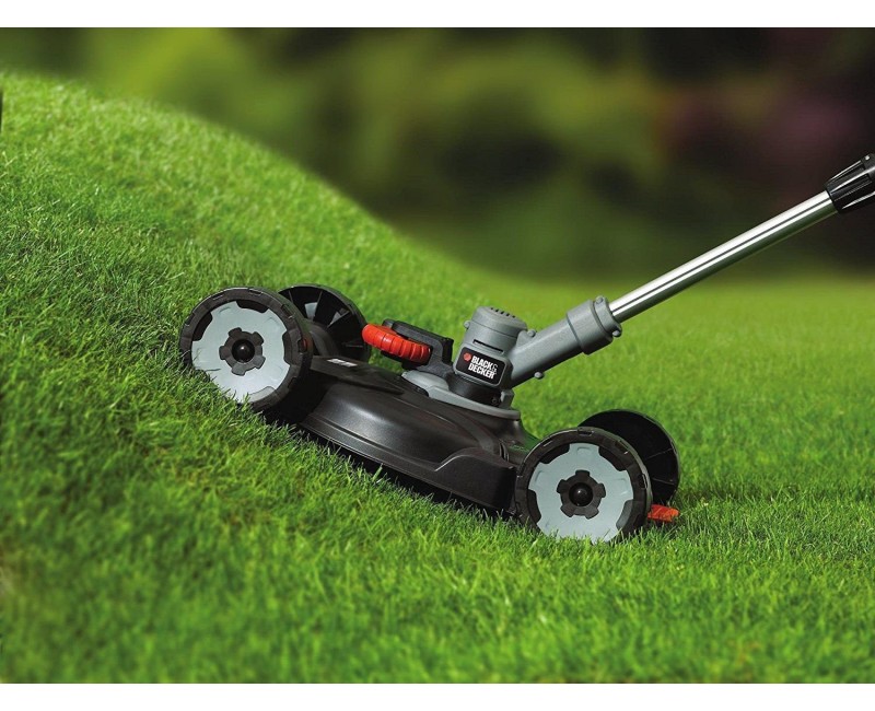 Trimmeris BLACK+DECKER 18 V daudzfunkcionāls ar auklu, 28 cm pļaušanas platums, 1 x 2,0 Ah akumulators STC1820CM-QW