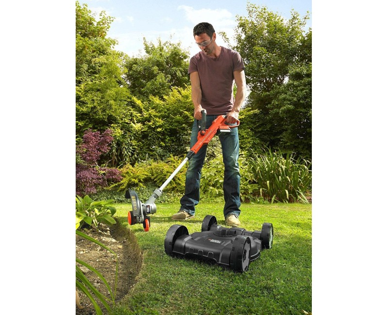 Trimmeris BLACK+DECKER 18 V daudzfunkcionāls ar auklu, 28 cm pļaušanas platums, 1 x 2,0 Ah akumulators STC1820CM-QW