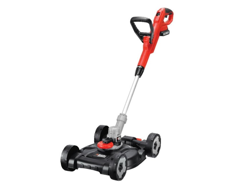 Trimmeris BLACK+DECKER 18 V daudzfunkcionāls ar auklu, 28 cm pļaušanas platums, 1 x 2,0 Ah akumulators STC1820CM-QW