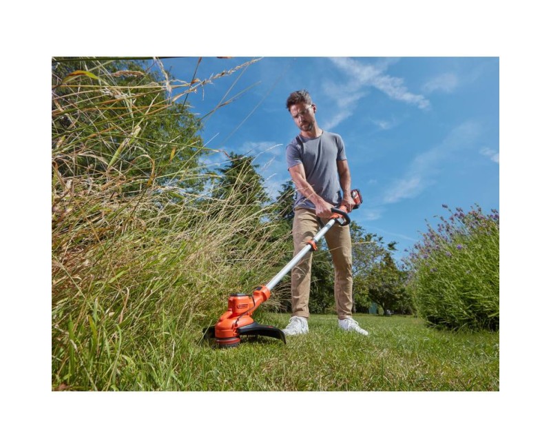 Trimmeris BLACK+DECKER 36 V akumulatora ar auklu, 33 cm pļaušanas platums, 1 x 2,5 Ah akumulators, lādētājs BCSTA536L1-QW