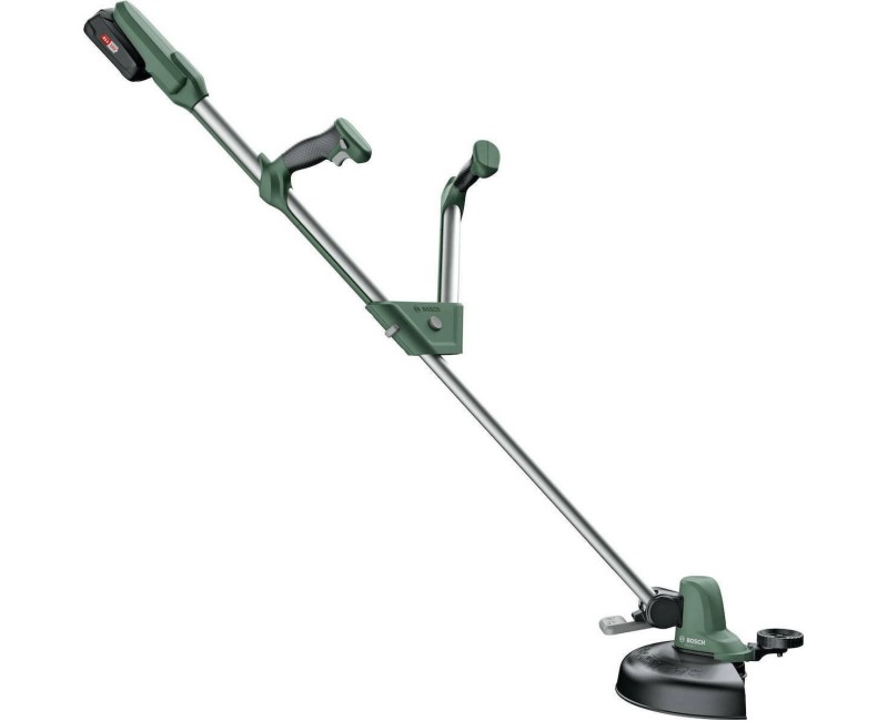 Trimmeris Bosch 18 V akumulatora ar auklu, 26 cm pļaušanas platums, 1 x 2,0 Ah akumulators, lādētājs 06008C1D03