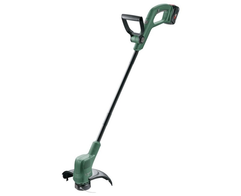 Trimmeris Bosch 18 V ar auklu, 23 cm pļaušanas platums, 1 x 2,0 Ah, akumulators, lādētājs 06008C1A03