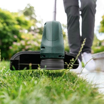 Trimmeris Bosch 18 V ar auklu, 26 cm pļaušanas platums, bez akumulatora un lādētāja 06008C1C04