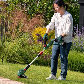 Trimmeris Bosch 18 V ar auklu, 26 cm pļaušanas platums, bez akumulatora un lādētāja 06008C1F01
