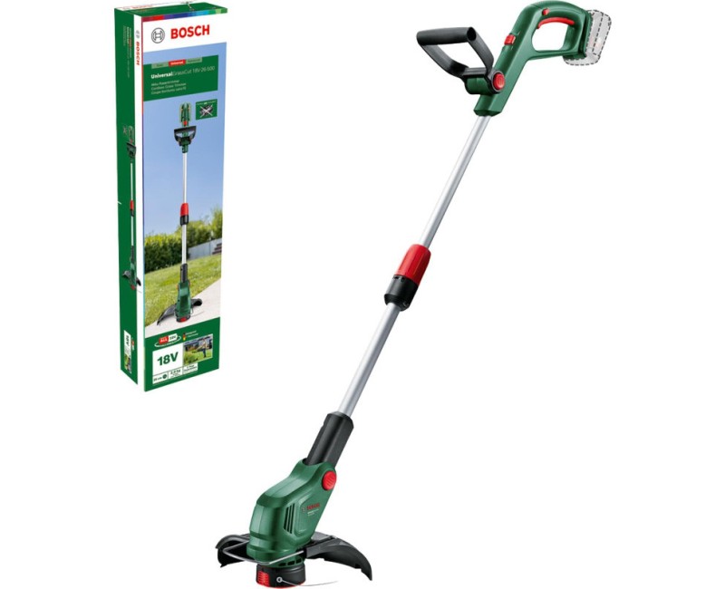 Trimmeris Bosch 18 V ar auklu, 26 cm pļaušanas platums, bez akumulatora un lādētāja 06008C1F01