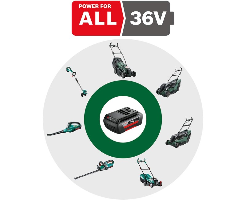 Trimmeris Bosch 36 V akumulatora ar auklu, 33 cm pļaušanas platums, bez akumulatora un lādētāja 06008C1K01
