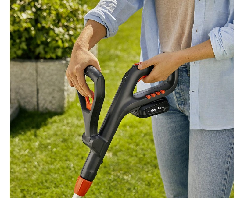 Аккумуляторный триммер Gardena ComfortCut Li-18/23 18 В, ширина скашивания 23 см, 1 аккумулятор 2,5 Ач, зарядное устройство 14701-20
