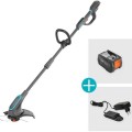 Аккумуляторный триммер Gardena PowerTrim 30 18 В, ширина скашивания 30 см, 1 аккумулятор 4,0 Ач, зарядное устройство 14703-20