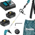 Аккумуляторный триммер Makita 18 В, ширина скашивания 30 см, 2 аккумулятора LXT 5,0 Ач, зарядное устройство DUR190LRT3.