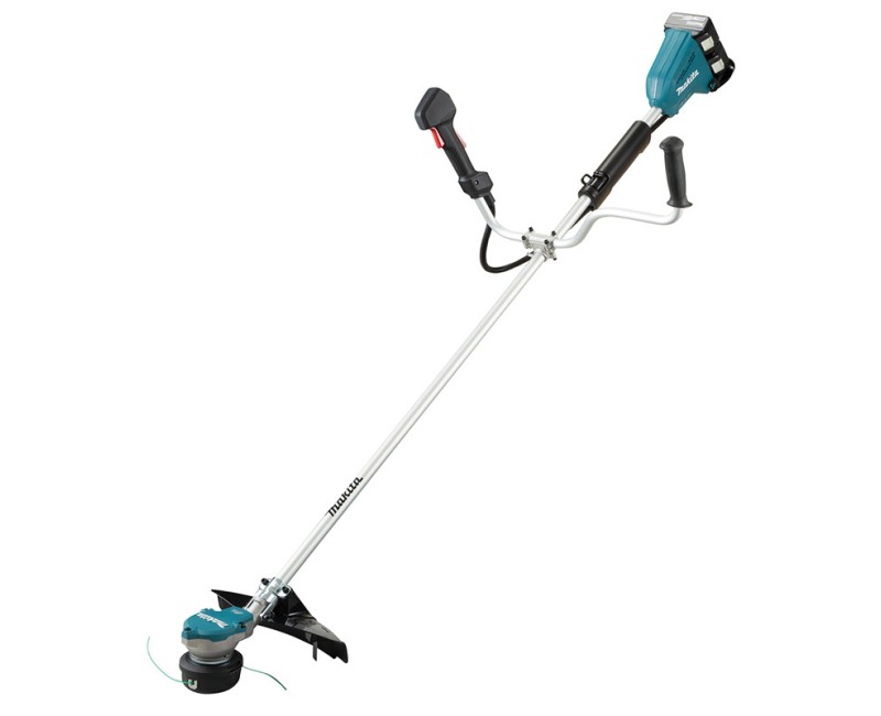 Trimmeris Makita 18 V akumulatora krūmgriezis, 35 cm pļaušanas platums, 2 x 5,0 Ah akumulatori, lādētājs DUR368APT2