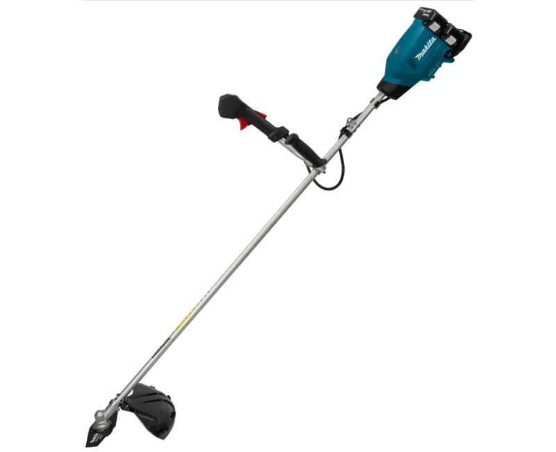 Trimmeris Makita 18 V akumulatora krūmgriezis, 43 cm pļaušanas platums, 2 x 5,0 Ah akumulatori, lādētājs DUR369APT2
