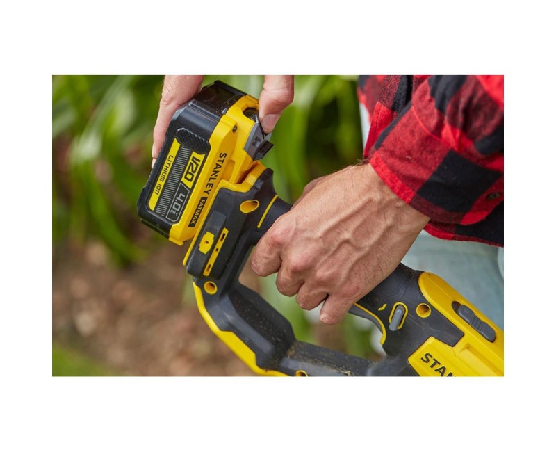 Stanley trimeris 18 V su vijole, 33 cm pjovimo plotis, 1 x 4,0 Ah akumuliatorius, įkroviklis SFMCST933M1-QW