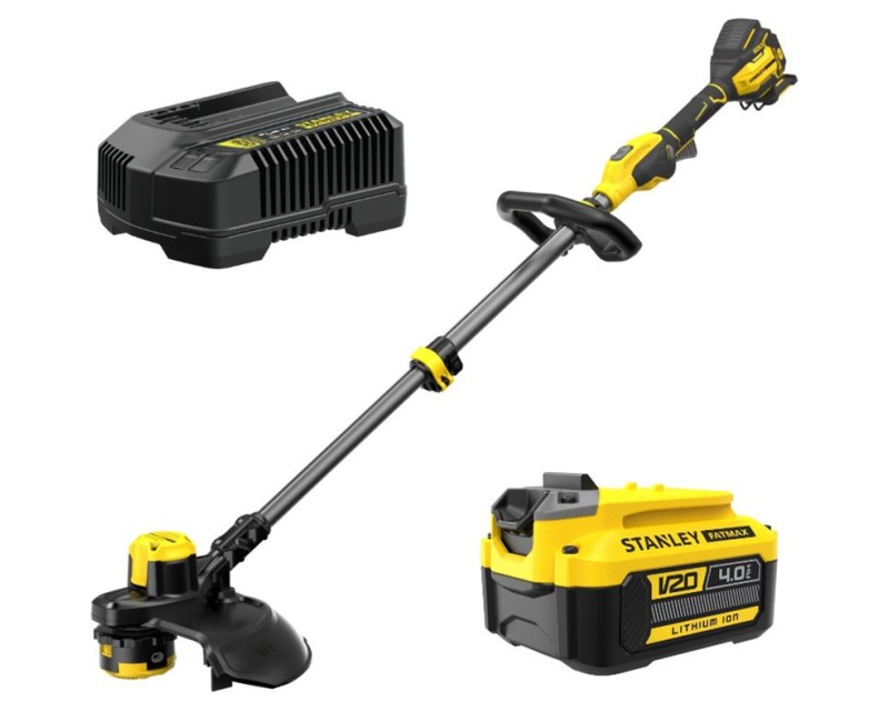 Trimmeris Stanley 18 V akumulatora ar auklu, pļaušanas platums 33 cm, 1 x 4,0 Ah  akumulators, lādētājs SFMCSTB933M-QW