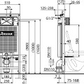 Tualetes poda komplekts Ravak SETWC3 Rāmis G II/1120 + pods Flow RimOff  ar SoftClose vāku + Balta Poga Uni