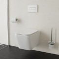 Комплект Kielle Genesis рама с унитазом Klielle Arkas I Rimless+, крышкой SoftClose и кнопкой Gemini New II хром 30528SS74