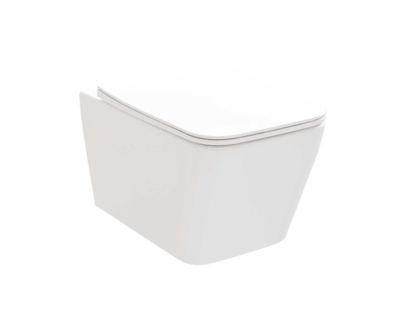 Комплект Kielle Genesis рама с унитазом Klielle Arkas I Rimless+, крышкой SoftClose и кнопкой Gemini New II хром 30528SS74
