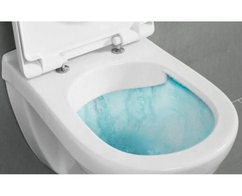Комплект унитаза TECEbase c  Rimfree Villeroy & Boch O.novo, Slim крышкой SoftClose и хром кнопкой TECEnow.
