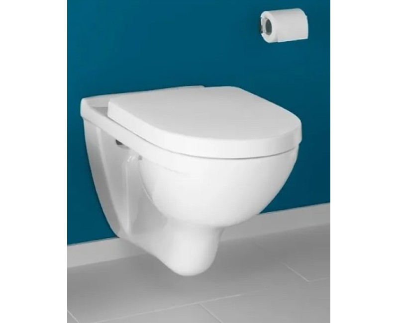 Комплект унитаза TECEbase c  Rimfree Villeroy & Boch O.novo, Slim крышкой SoftClose и хром кнопкой TECEnow.