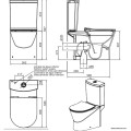 Tualetas Sanindusa URB.Y 65 Rimfree su SoftClose EasyClipp dangčiu, Baltas 140913004