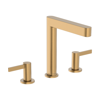 Vannas istabas izlietnes maisītājs Hansgrohe Finoris 160 iebūvējams ar Push-Open vārstu, EcoSmart, pulēta bronza 76034140