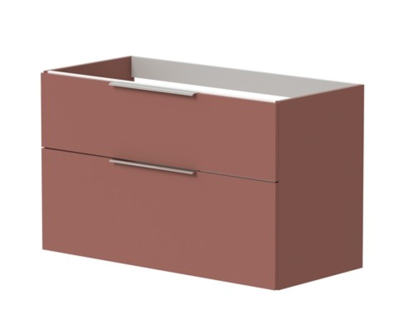 Vannas istabas skapītis Kame Big 100cm 2 atvilknes, zem virsmas Antique red BUC/10-3DR/40-BIG