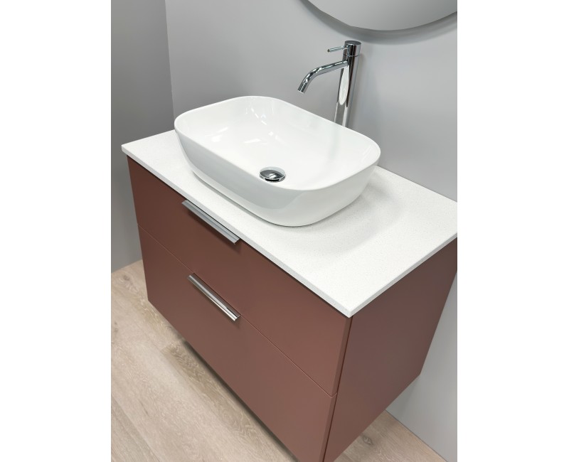 Vannas istabas skapītis Kame Big 100cm 2 atvilknes, zem virsmas Antique red BUC/10-3DR/40-BIG