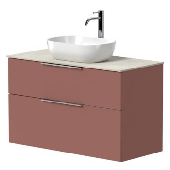 Vannas istabas skapītis Kame Big 100cm 2 atvilknes, zem virsmas Antique red BUC/10-3DR/40-BIG