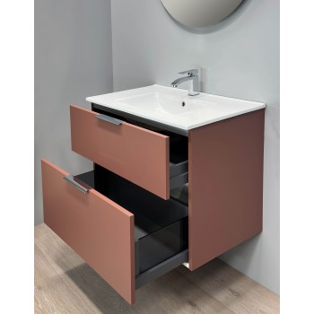 Vannas istabas skapītis Kame Big 100cm 2 atvilknes, bez izlietnes, Antique red BU/10-3DR/40-BIG
