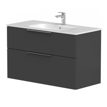 Vannas istabas skapītis Kame Big 100cm 2 atvilknes, bez izlietnes, Graphite BU/10-3DR/D27-BIG