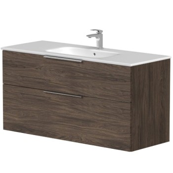 Vannas istabas skapītis Kame Big 120cm 2 atvilknes, bez izlietnes, Brūns Ozols   BU/12-3DR/20-BIG