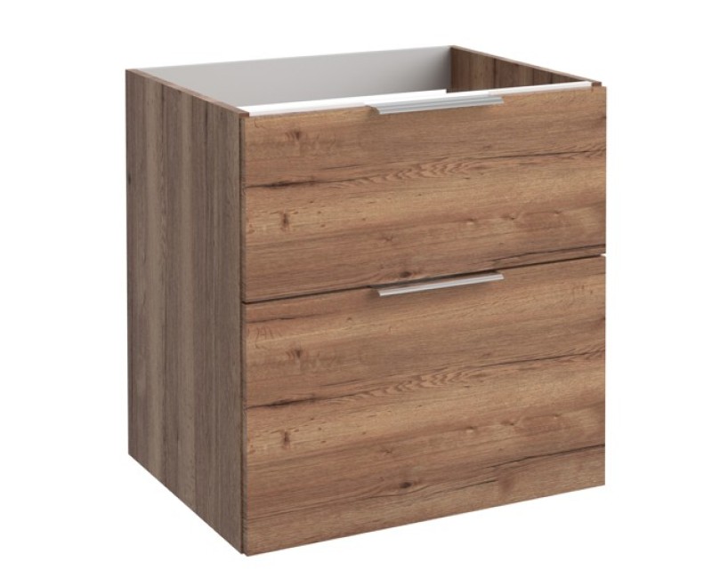 Vannas istabas skapītis Kame Big 60cm 2 atvilknes, zem virsmas, Tobacco oak BUC/6-3DR/19-BIG