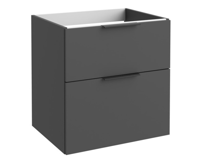 Vannas istabas skapītis Kame Big 60cm 2 atvilknes, zem virsmas, Graphite BUC/6-3DR/D27-BIG