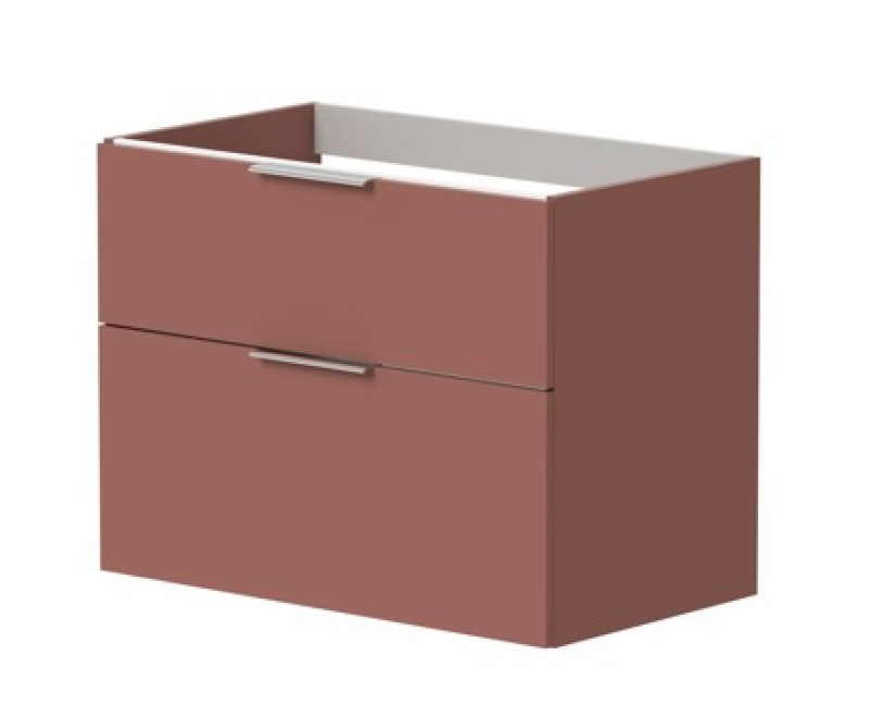 Vannas istabas skapītis Kame Big 80cm 2 atvilknes, zem virsmas, Antique red BUC/8-3DR/40-BIG