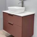 Vannas istabas skapītis Kame Big 80cm 2 atvilknes, zem virsmas, Antique red BUC/8-3DR/40-BIG
