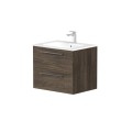 Vannas istabas skapītis Kame Gama 60cm 2 atvilknes (push to open), bez izlietnes Brūns Ozols BU/6-3DR/20-PO