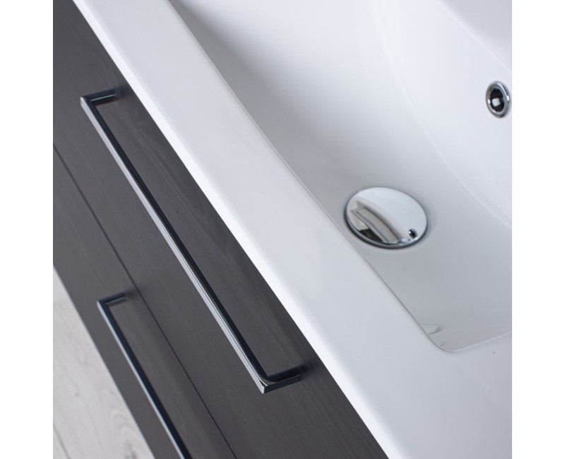 Vannas istabas skapītis Kame Gama 60cm 2 atvilknes (push to open), bez izlietnes Brūns Ozols BU/6-3DR/20-PO
