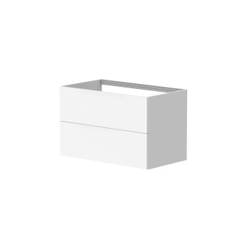 Vannas istabas skapītis Kame Gama 80cm 2 atvilknes (push to open), zem virsmas Balts BUC/8-3DR/D1-PO