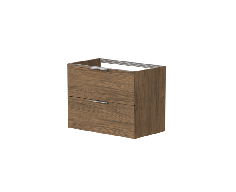 Vannas istabas skapītis Kame Liris 80cm 2 atvilknes, zem virsmas Copper oak BUC/8-3DR-V8/48-LIR