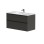 Vannas istabas skapītis Kame Loft 100cm 2 atvilknes Bez izlietnes, Anthracite Grey BU/10-3DR/D27-LFT