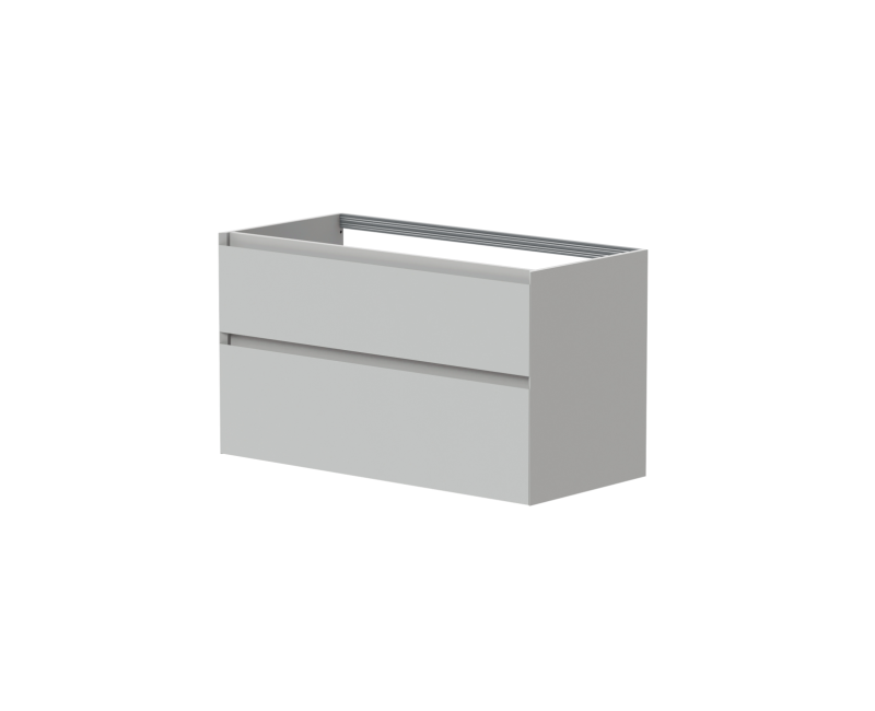 Vannas istabas skapītis Kame Loft 100cm 2 atvilknes, Bez izlietnes, Pearl Grey BU/10-3DR/D37-LFT