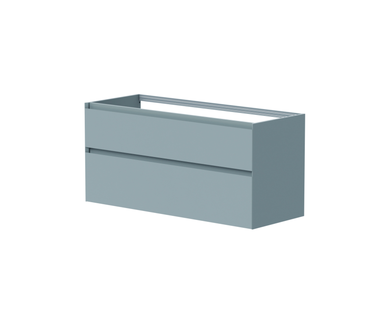 Vannas istabas skapītis Kame Loft 120cm 2 atvilknes, zem virsmas Stone Blue BU/12-3DR/D35-LFT