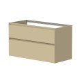 Vannas istabas skapītis Kame Loft 120cm 2 atvilknes, dubultais Linen BUD/12-3DR/D16-LFT