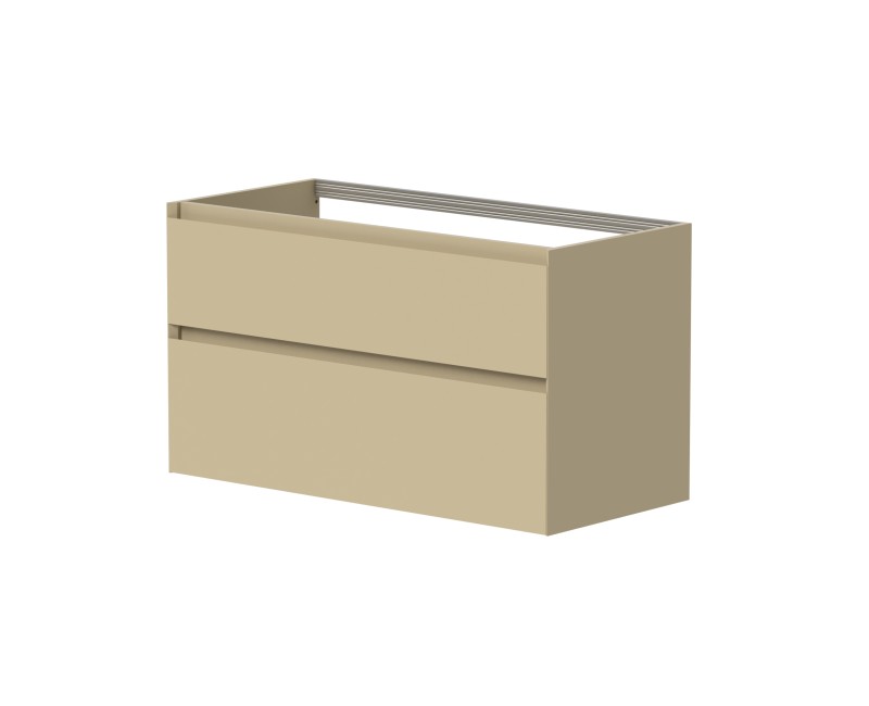 Vannas istabas skapītis Kame Loft 120cm 2 atvilknes, dubultais Linen BUD/12-3DR/D16-LFT