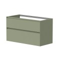 Vannas istabas skapītis Kame Loft 120cm 2 atvilknes, dubultais Savannah Green BUD/12-3DR/D14-LFT