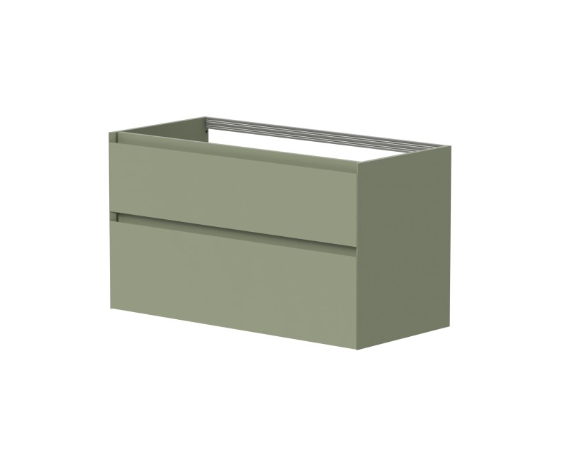 Vannas istabas skapītis Kame Loft 120cm 2 atvilknes, dubultais Savannah Green BUD/12-3DR/D14-LFT